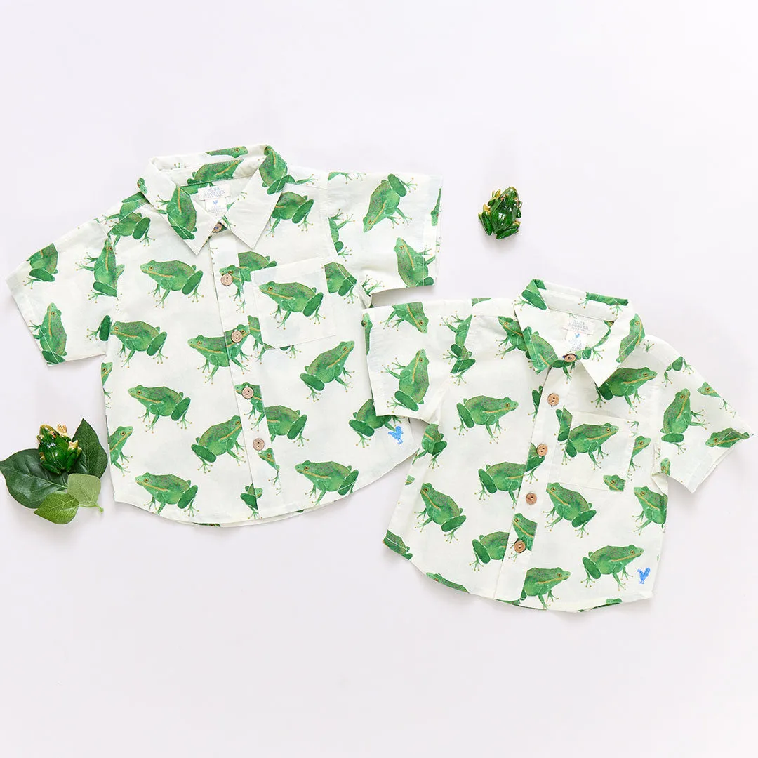 Boys Jack Shirt - Frogs by Pink Chicken