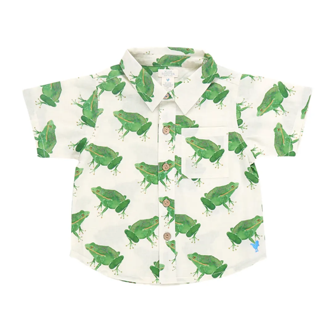Boys Jack Shirt - Frogs by Pink Chicken