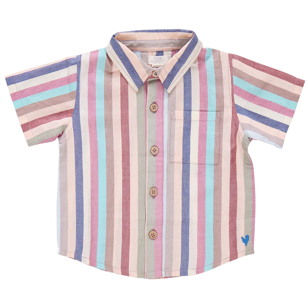 Boys Jack Shirt - Multi Vintage Stripe