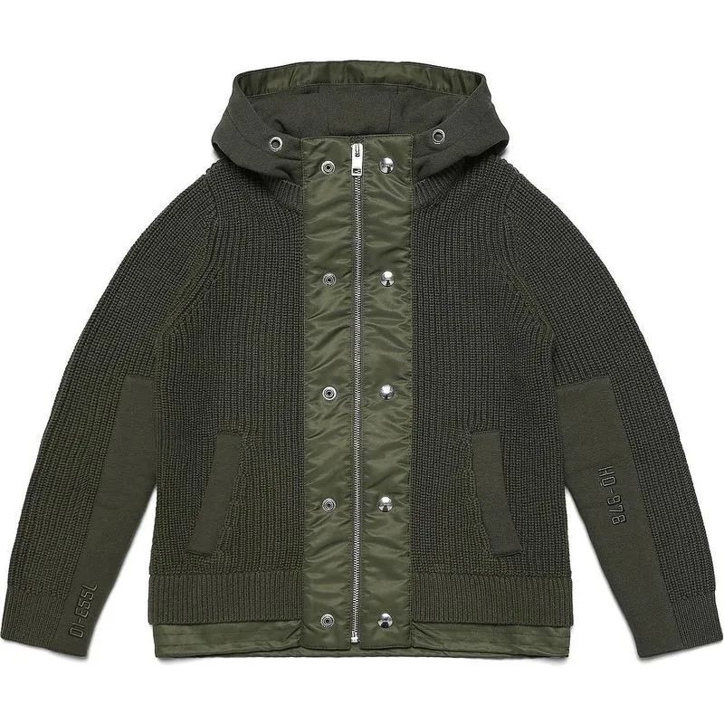 Boys Khaki Zip-Up Jacket