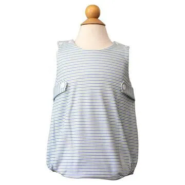 Boys Knit Bubble - royal/ Leaf Stripes