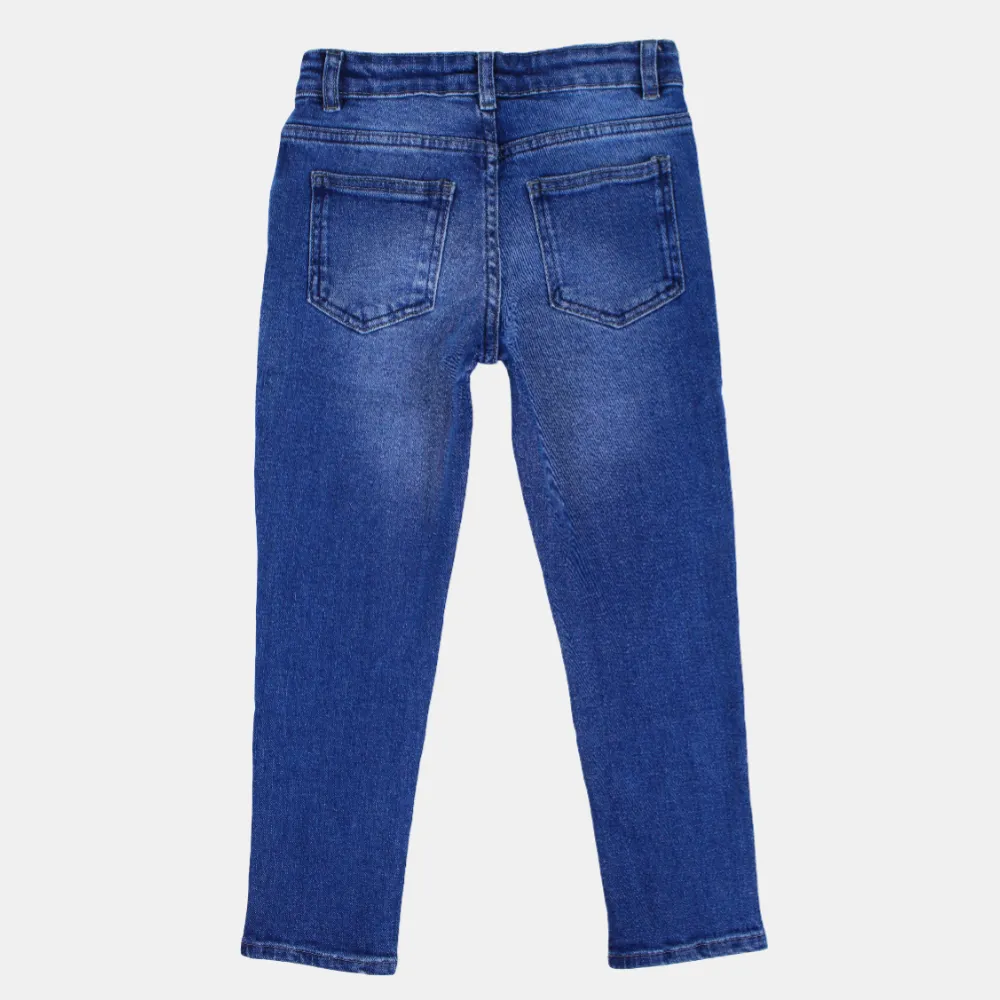 Boys' Mid-Wash Ripped Jeans