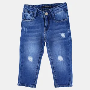 Boys' Mid-Wash Ripped Jeans