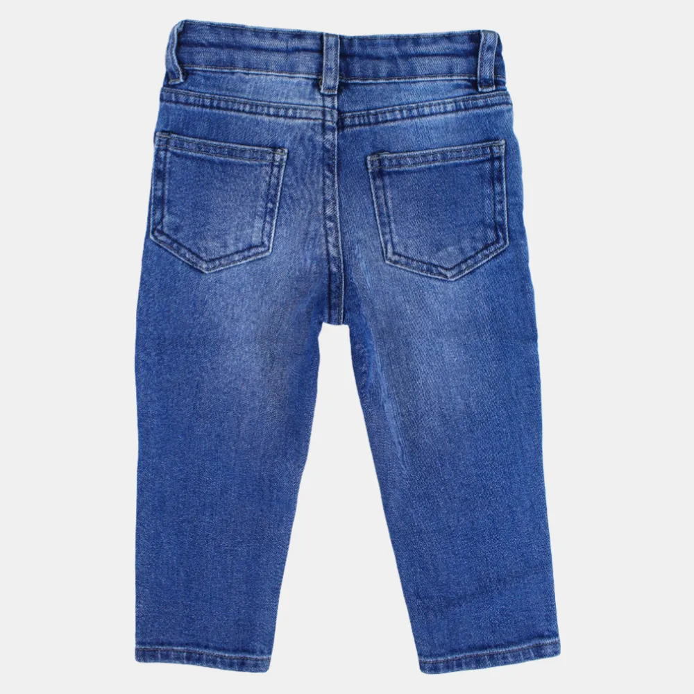 Boys' Mid-Wash Ripped Jeans