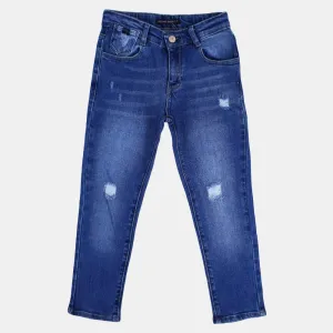 Boys' Mid-Wash Ripped Jeans