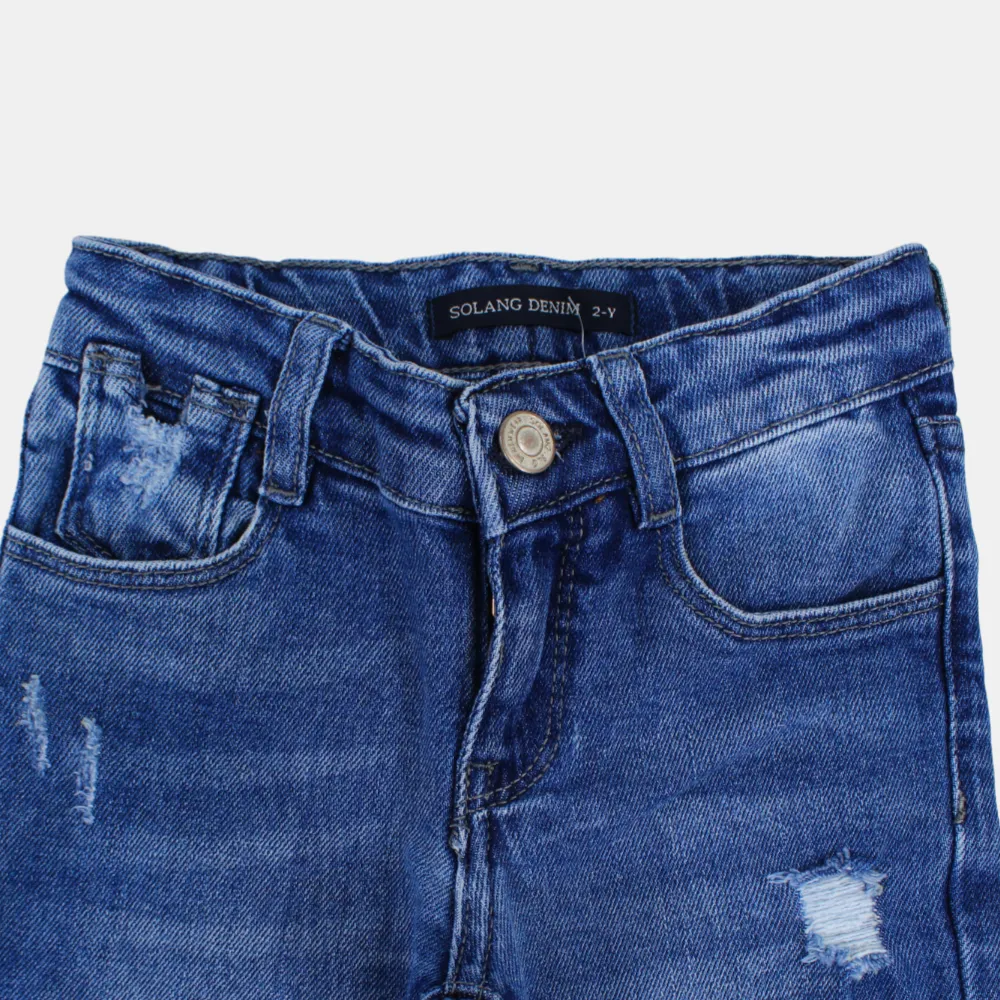 Boys' Mid-Wash Ripped Jeans