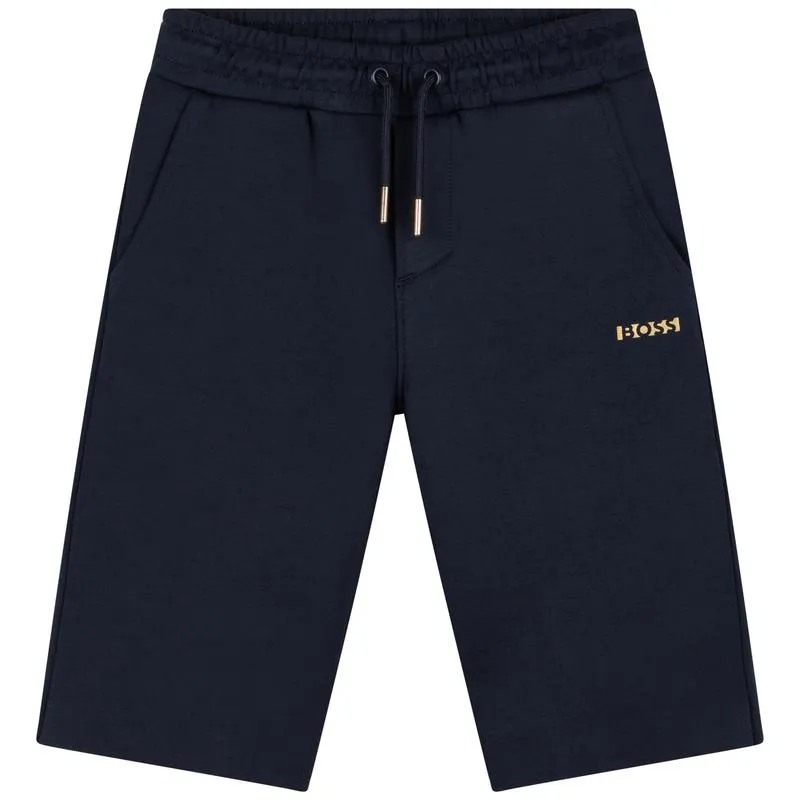 Boys Navy Bermuda Shorts