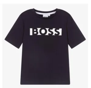 Boys Navy Cotton T-Shirt