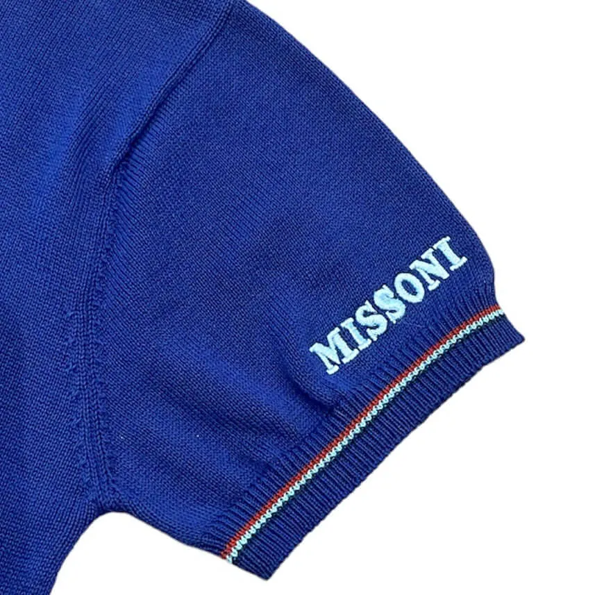 Boys Navy Knit Polo