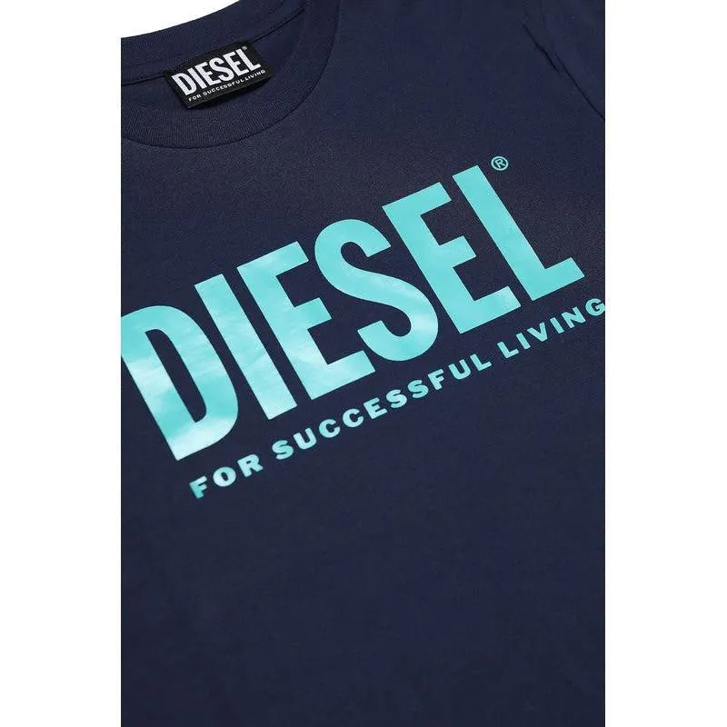 Boys Navy Living Print T-Shirt