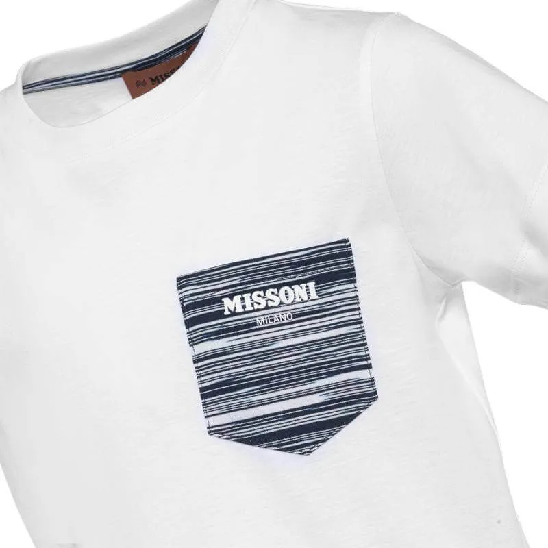 Boys Navy Logo Pocket T-Shirt