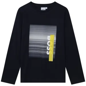 Boys Navy Long Sleeve T-Shirt