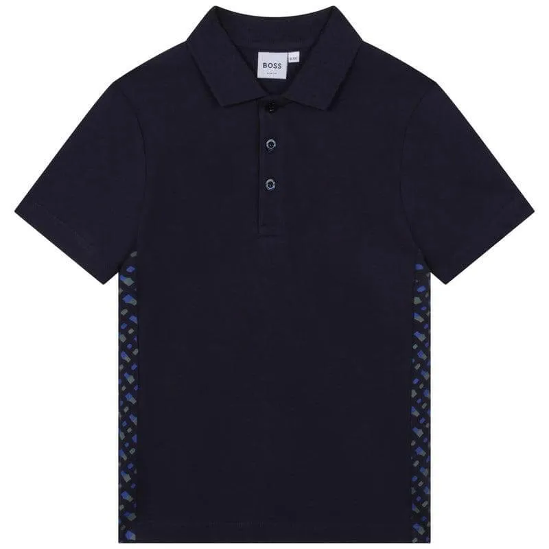 Boys Navy Short Sleeve Polo