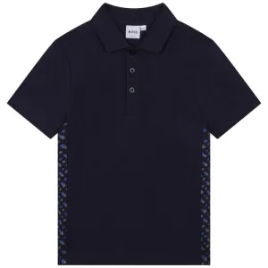 Boys Navy Short Sleeve Polo