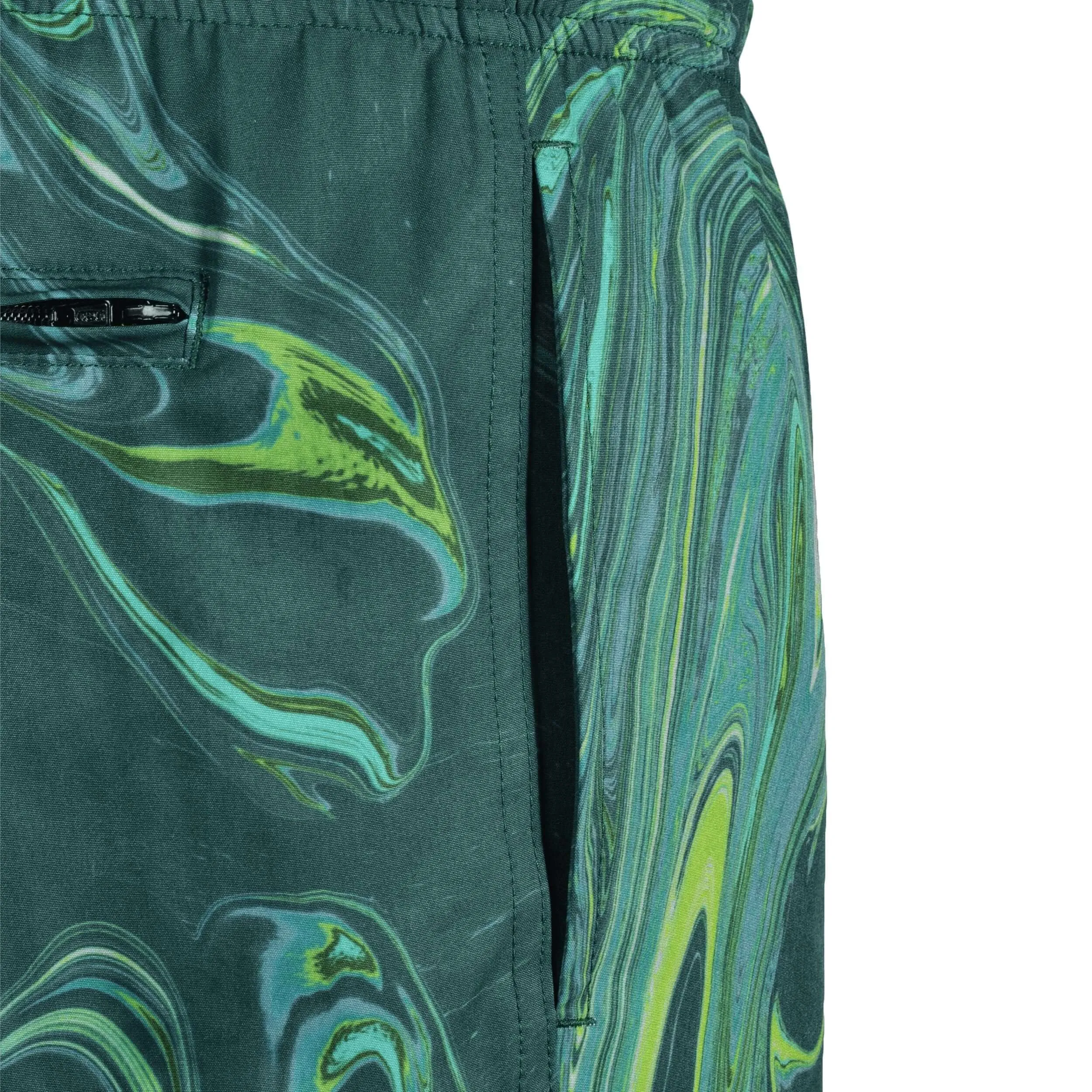 Boys Oil Green Swimming Shorts