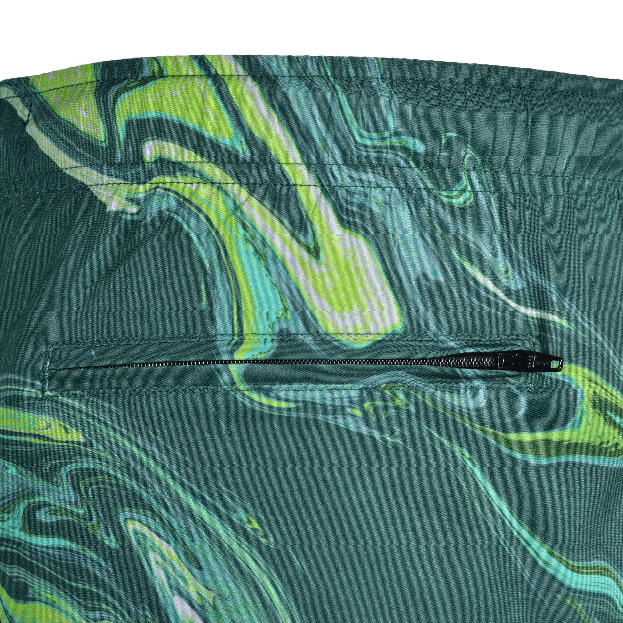 Boys Oil Green Swimming Shorts