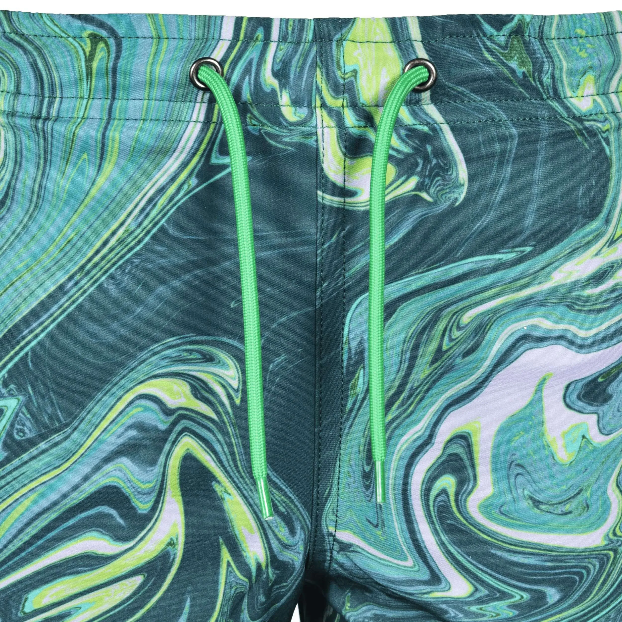 Boys Oil Green Swimming Shorts
