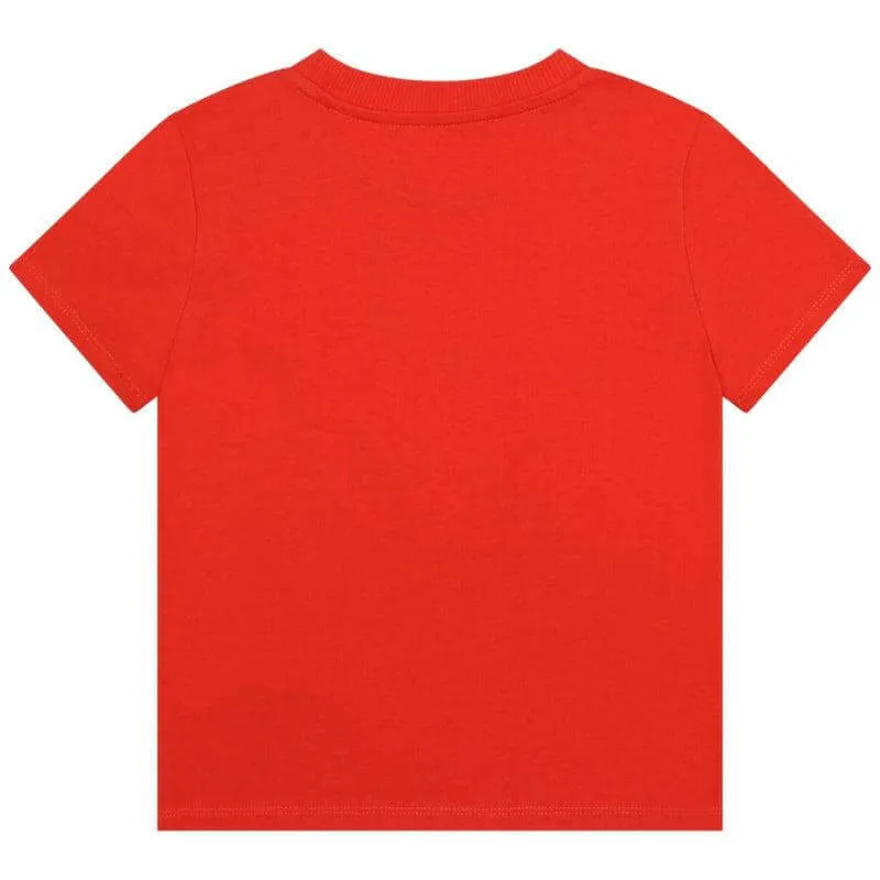 Boys Orange Giraffe T-shirt