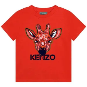 Boys Orange Giraffe T-shirt