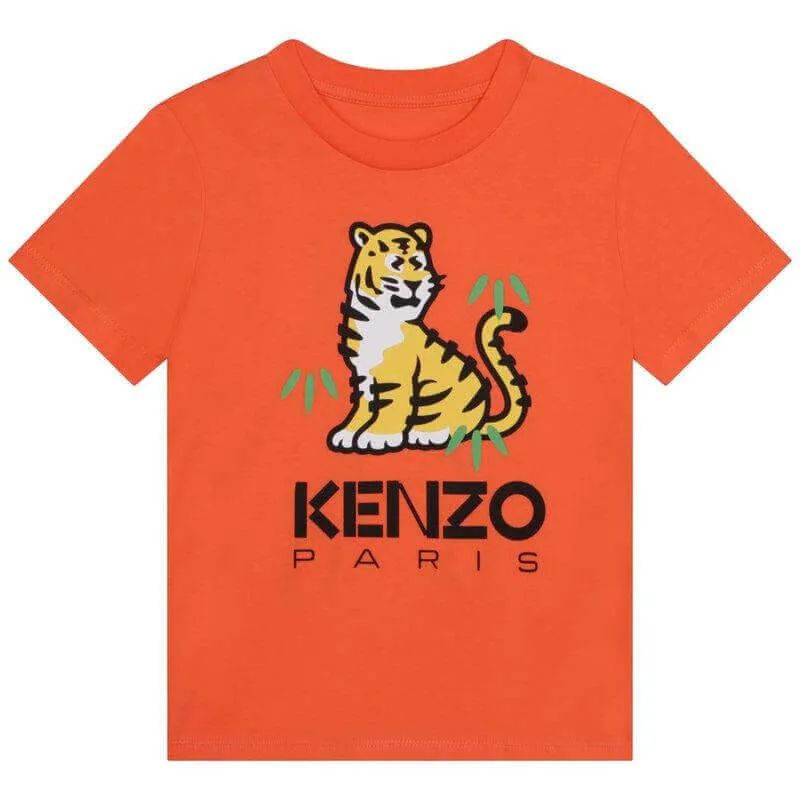 Boys Orange KOTORA Tiger T-Shirt