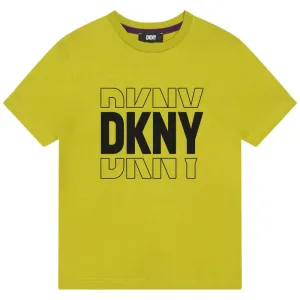 Boys Organic Yellow Logo T-Shirt