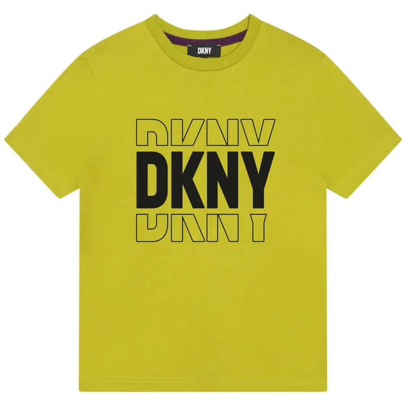 Boys Organic Yellow Logo T-Shirt