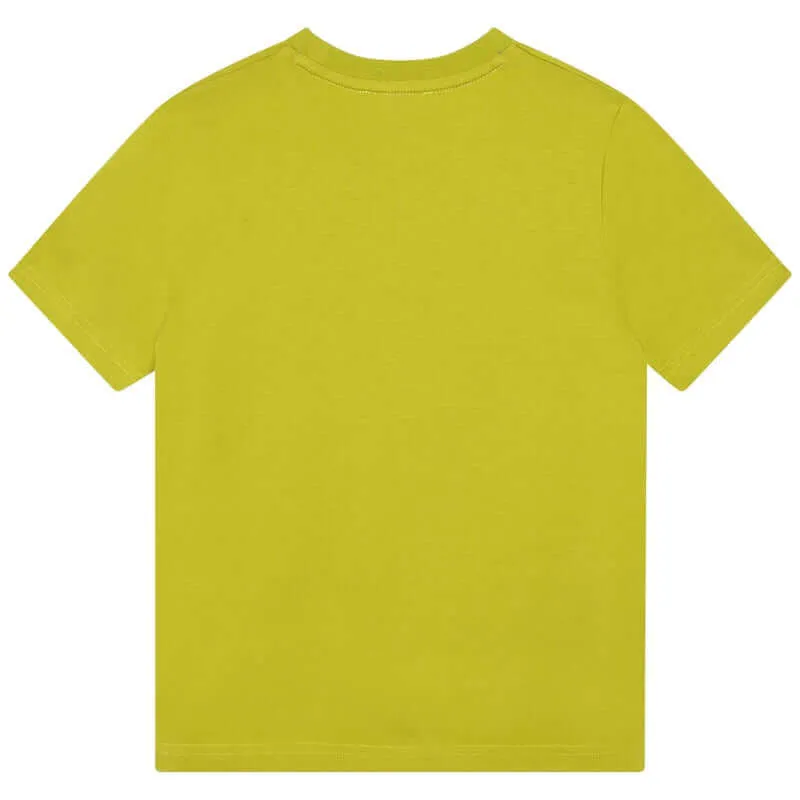 Boys Organic Yellow Logo T-Shirt