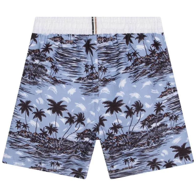 Boys Palm Tree Swim Shorts