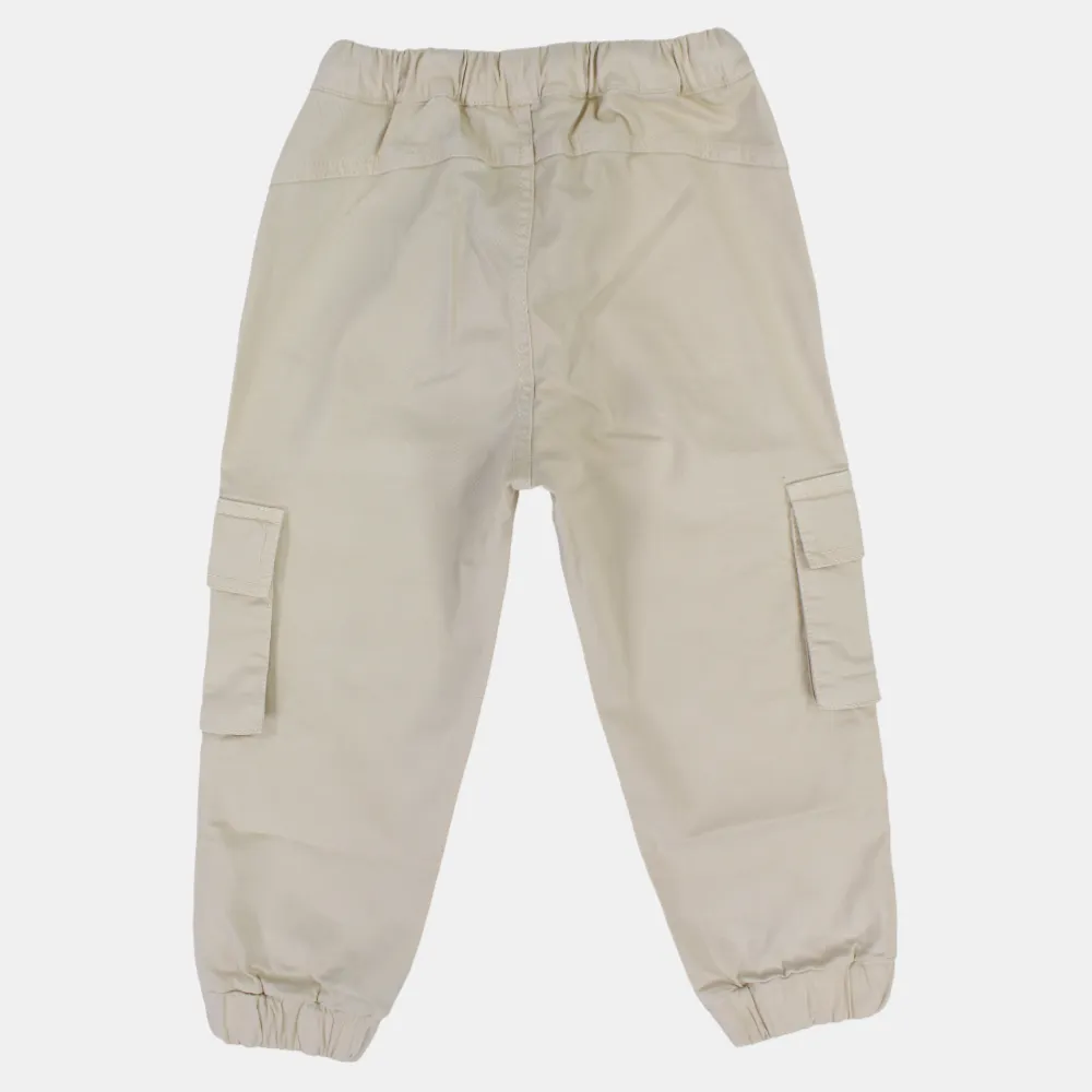 Boys Plain Gabardine Cargo Pants
