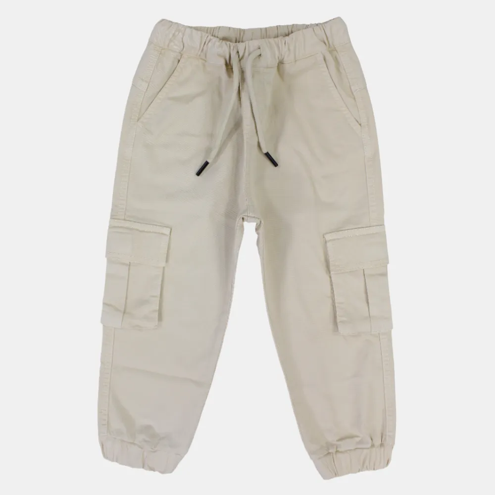 Boys Plain Gabardine Cargo Pants