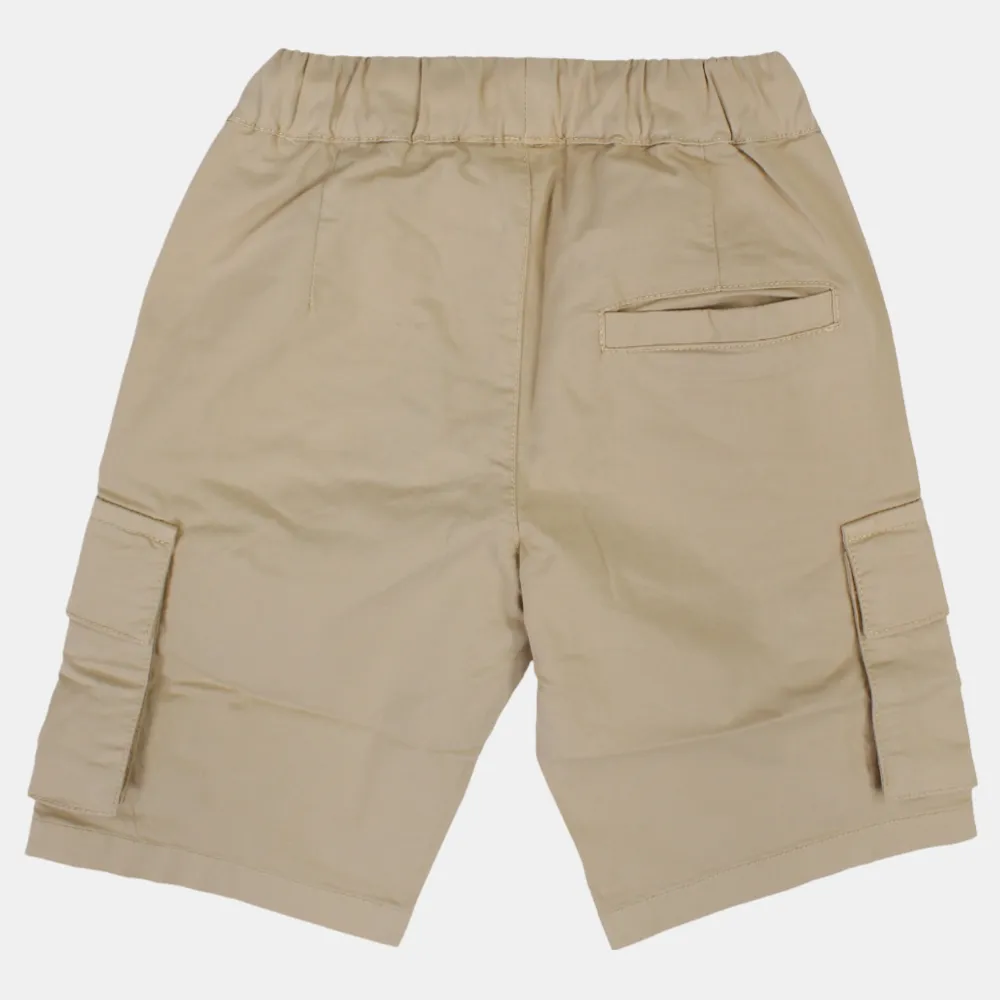 Boys Plain Gabardine Cargo Shorts
