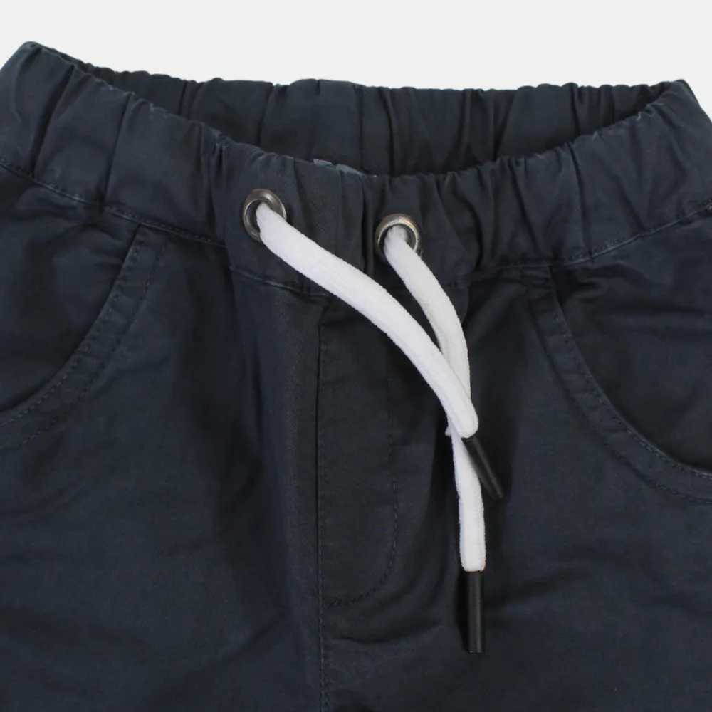 Boys Plain Gabardine Cargo Shorts