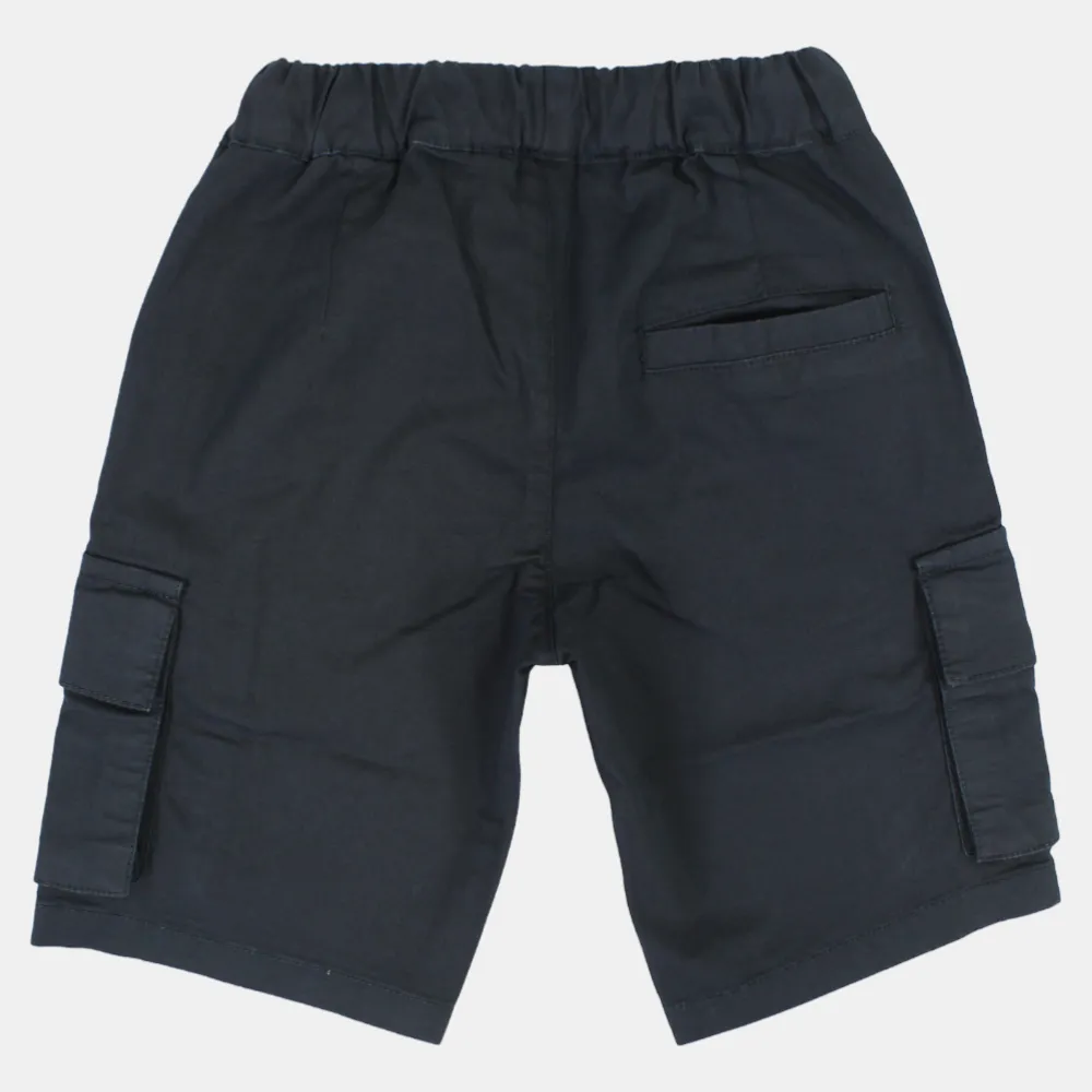 Boys Plain Gabardine Cargo Shorts