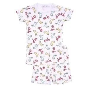 Boys 'Ready, Set, Go' White Short Pyjamas
