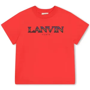 Boys Red Colourful Logo T-Shirt