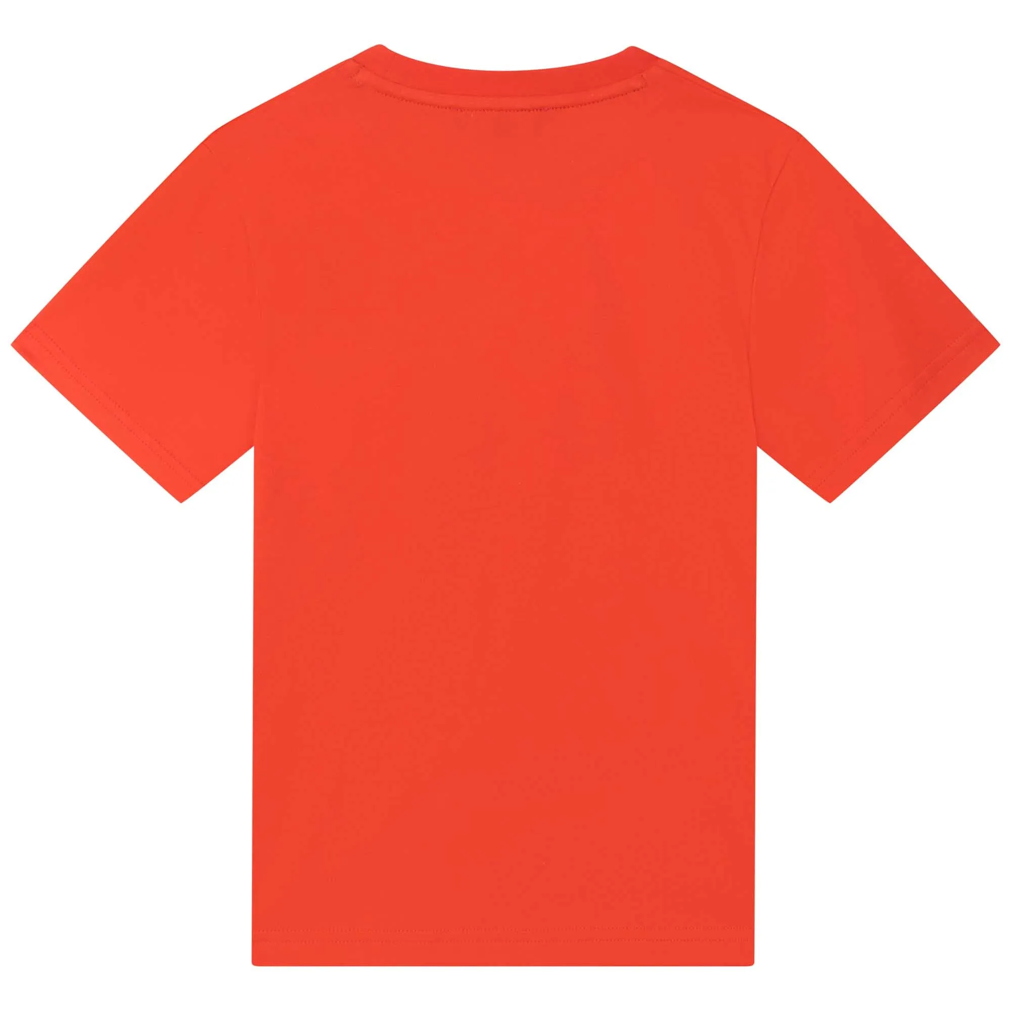 Boys Red Cotton Logo T-Shirt
