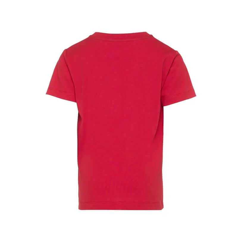 Boys Red Cotton Logo T-Shirt