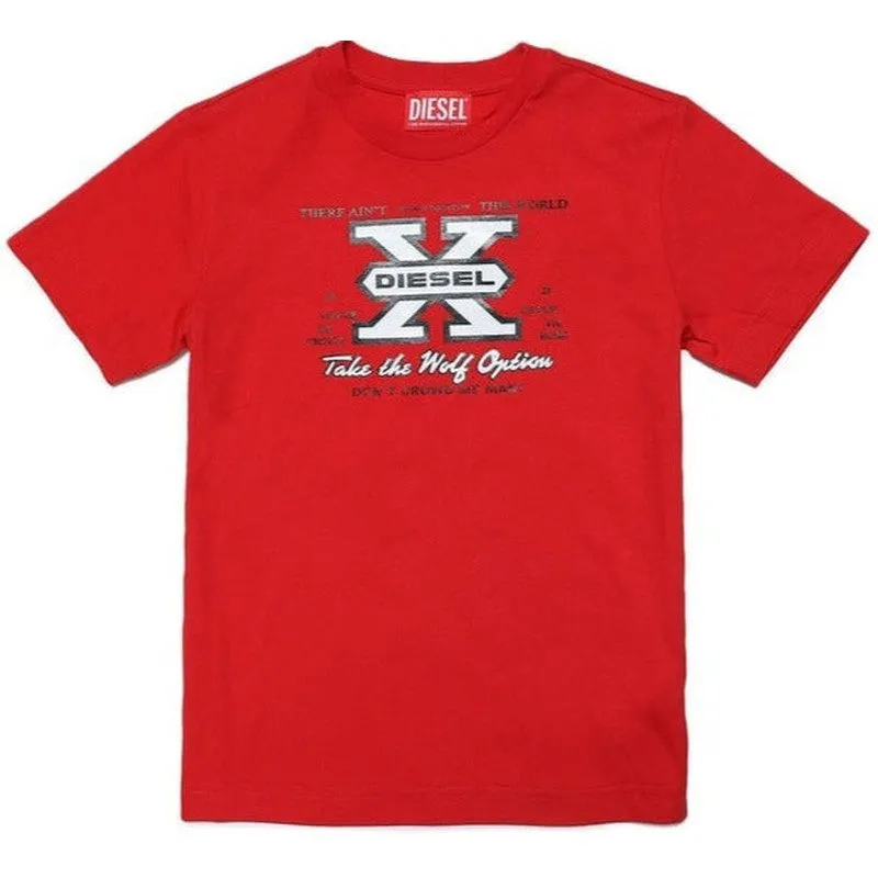 Boys Red Diesel X T-Shirt