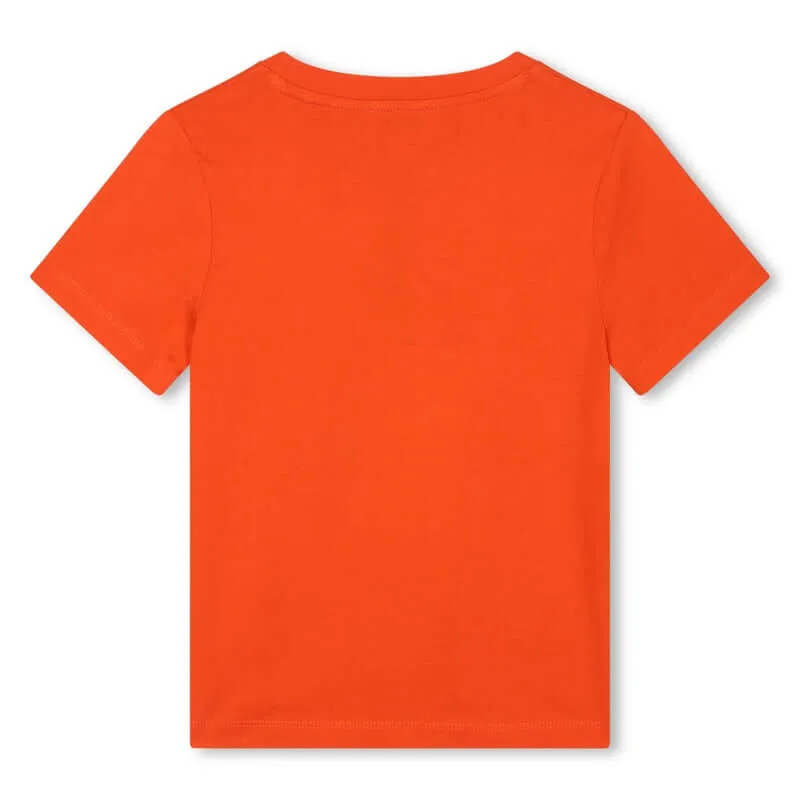 Boys Red 'KENZO CLUB D1' Short Sleeve T-Shirt