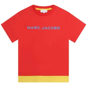 Boys Red Logo Organic Cotton T-Shirt