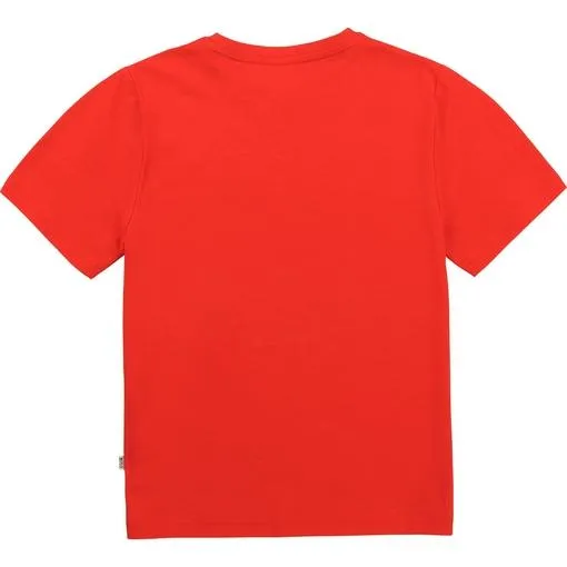Boys Red Short Sleeve Logo T-shirt