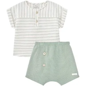 Boys Sage Cotton Short Set