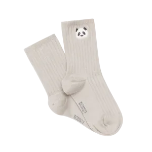 Boys Silver Panda Socks