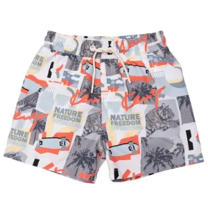 Boys Urban Print Swimming Shorts