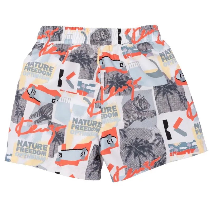 Boys Urban Print Swimming Shorts