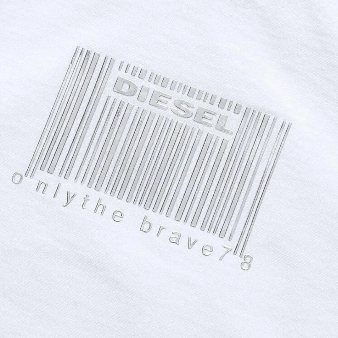 Boys White Barcode T-Shirt