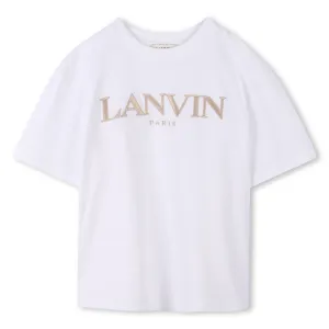 Boys White Beige T-Shirt