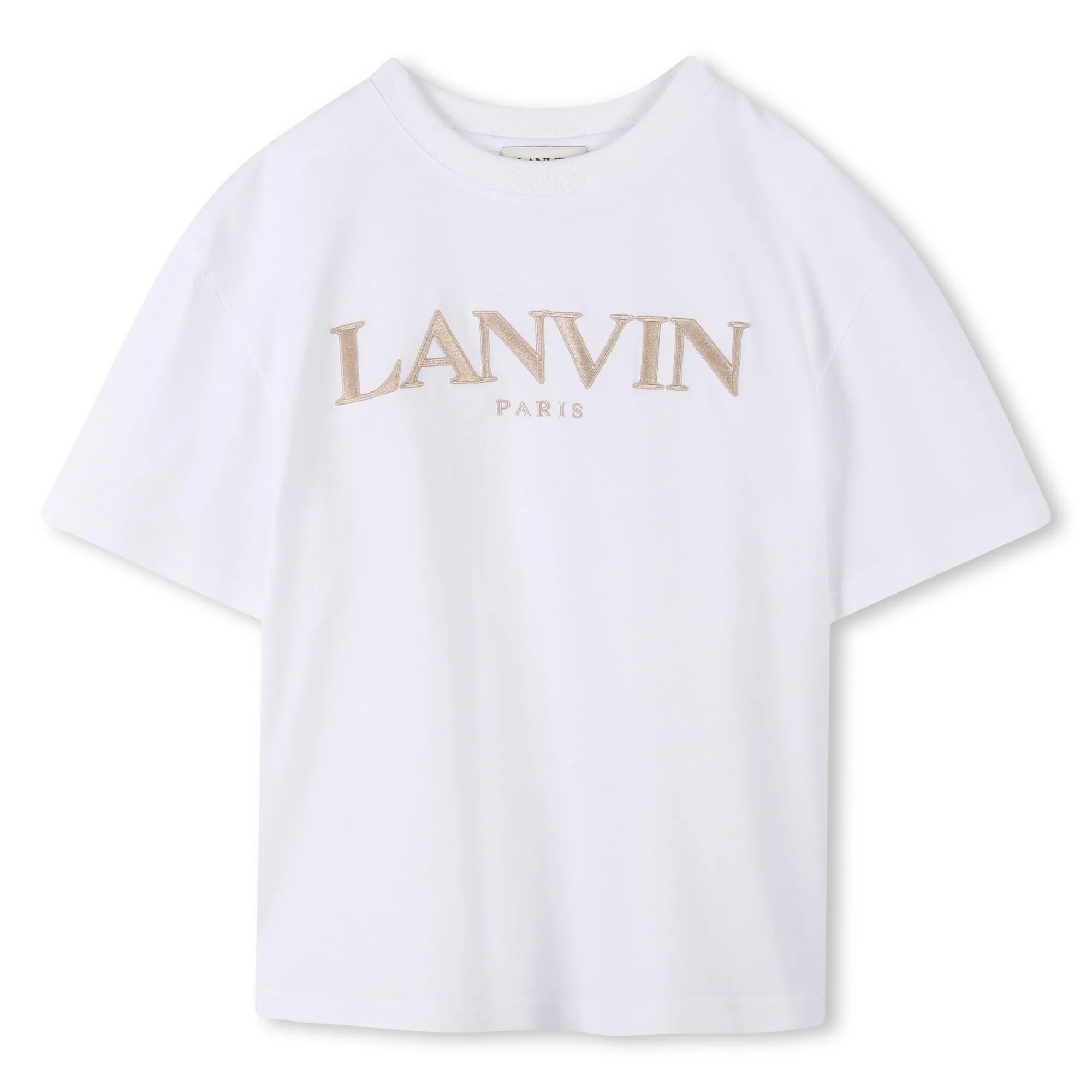 Boys White Beige T-Shirt