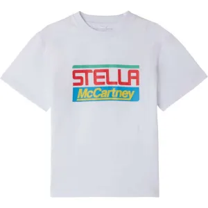 Boys White Cotton Logo T-Shirt