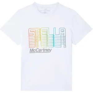 Boys White Cotton Logo T-Shirt